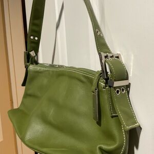 Green Leather Shoulder Bag